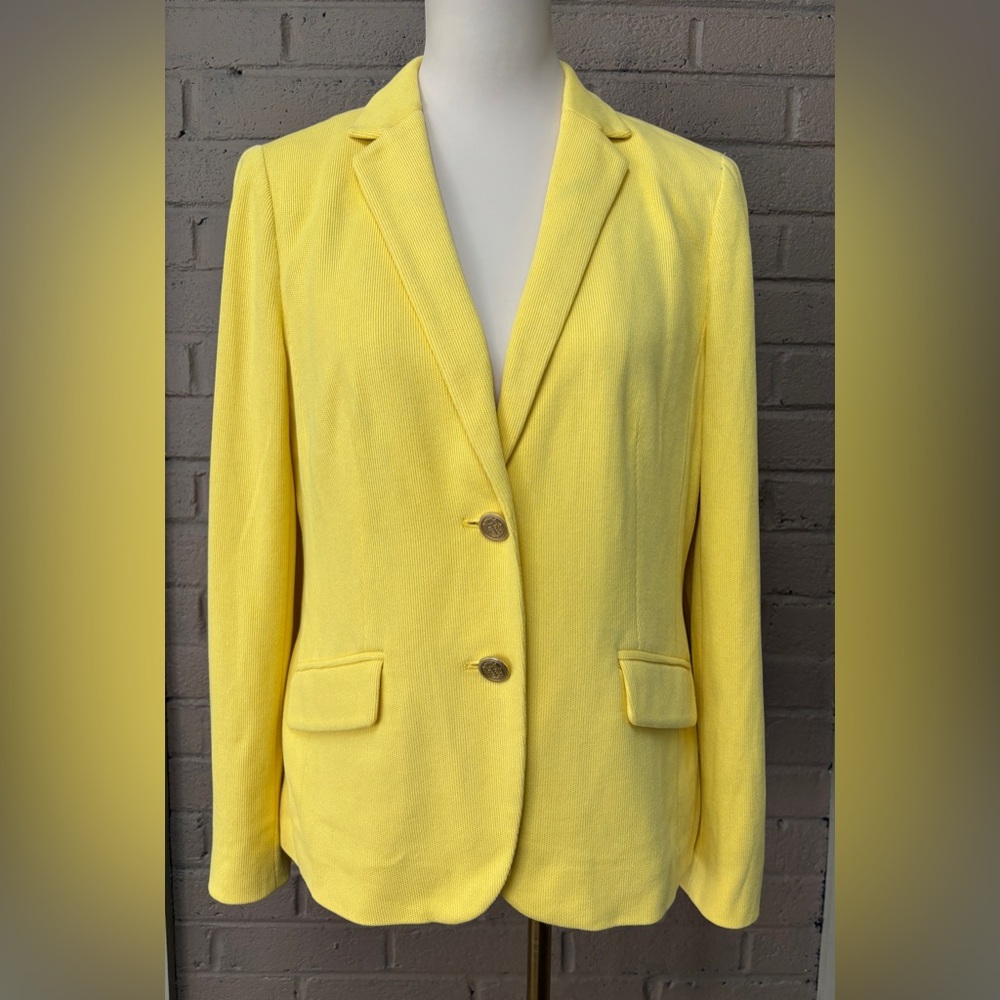 Talbots NWT classic yellow blazer 8